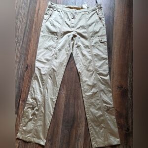 Luisa Cerano Italy "Satin" Gold Cargo Pants